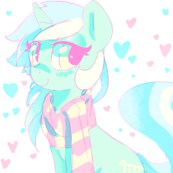 mewball:  i didnt have much time to draw today so take this mint horse  Lyraaaa~! ^w^