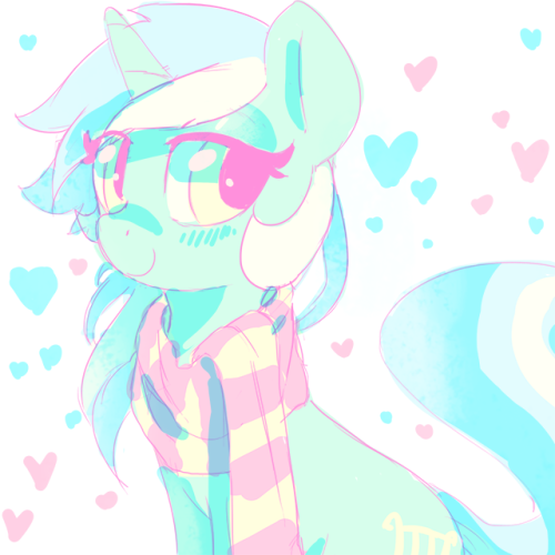 mewball:  i didnt have much time to draw today so take this mint horse  Lyraaaa~! ^w^