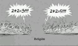 mentaloutlaw:  Religion summed up in one picture. For more Atheist comedy and satire visit http://ift.tt/1x2KUur