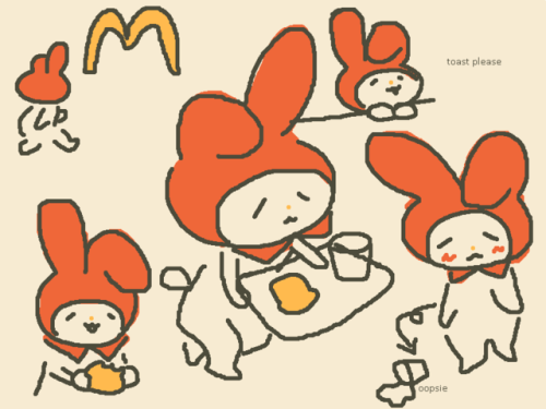 sinksadventure:heres my comic of my melody going to mcdonalds