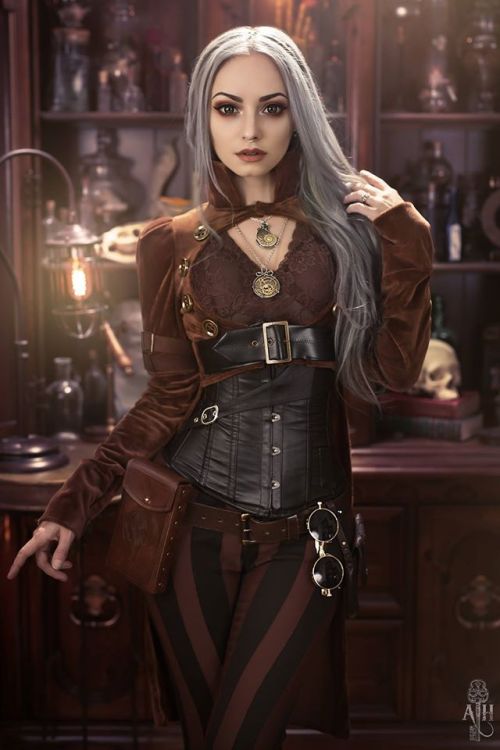 gothicandamazing:  Necklaces: Alchemy GothicLeather pouch: ArcaneArmouryCoat: DraculaclothingPants: 