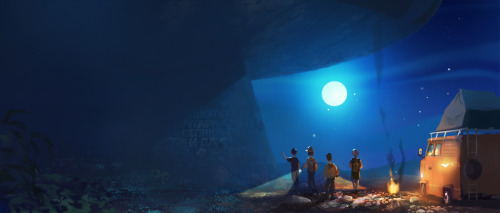 2 concepts for the same project of the orange van.