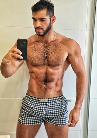 dominicanblackboy:Sexy gorgeous fat thick Spanish muscle hairy ass hunk Javier Costillo!