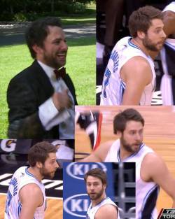 thejaegercometh:  strictlygamee:  Charlie Day doppelganger: NBA player Josh McRoberts   