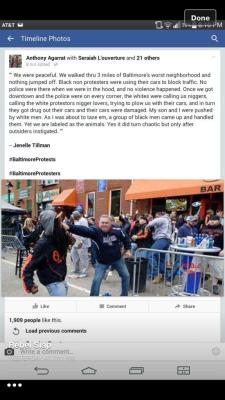 thetpr:  For those that think protesters are just randomly attacking people in Baltimore.YOU NEED TO BE SHARING THIS!!! ALL WE’VE BEEN SEEING IS PICTURES AND VIDEOS OF BLACK PEOPLE DESTROYING THINGSNOT SHOWING WHAT THEY’RE FACING.