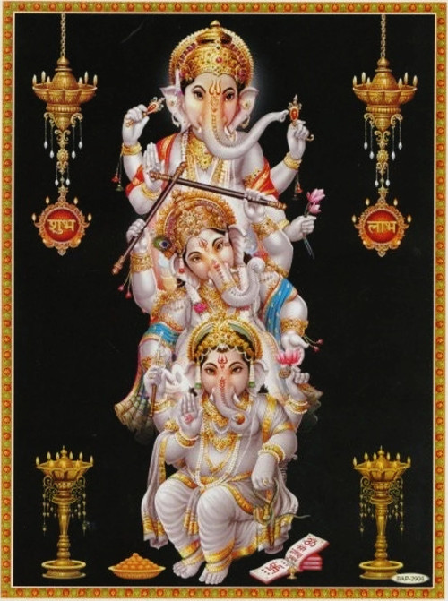 A Trio of Ganeshs (via Etsy: EasternImage)