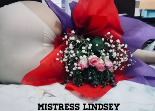 jeannieandlindsey:  When a sub sends flowersLook at the fate of them flowers. At the bottom of my ass haha. Maybe a fart will make it bloom!