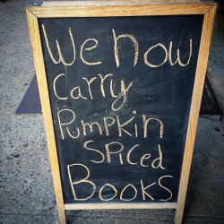 duttonbooks:  harperperennial:  communitybookstore:  Important update from your friendly Community Bookstore  PSB! PSB!  it’s fall y’all 