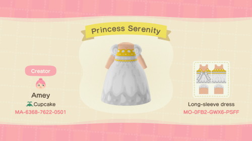 Princess Serenity dresses I created in two different lengths.