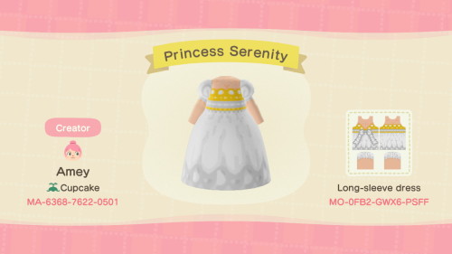 Hi guys, I updated my Princess Serenity dress to match all eight skin tones. Enjoy!