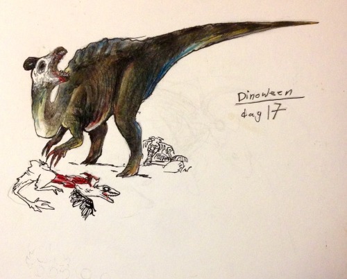 Waaah almost forgot to post this! My contribution to a-dinosaur-a-day &rsquo;s dinoween challenge: W