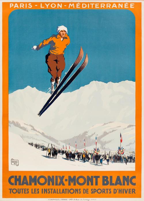 Treasure in the Royal Tower &amp; Art - Winter Sports Edition1. 1910 Chamonix Mont Blanc Poster by F