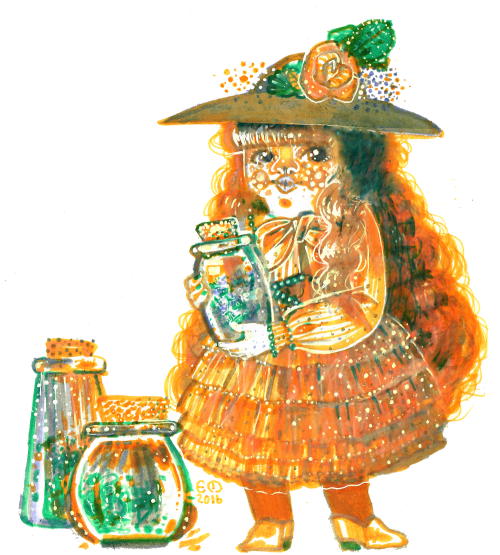 Herb dealing witch
