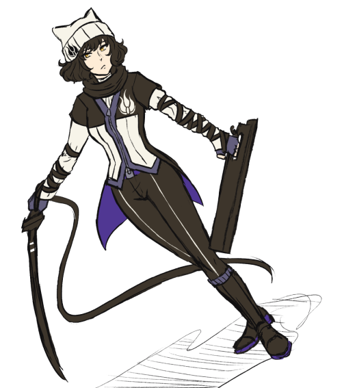 RWBY doodle. Winter outfit for BlakeI wanted to design an outfit that was warm but also sleek enough