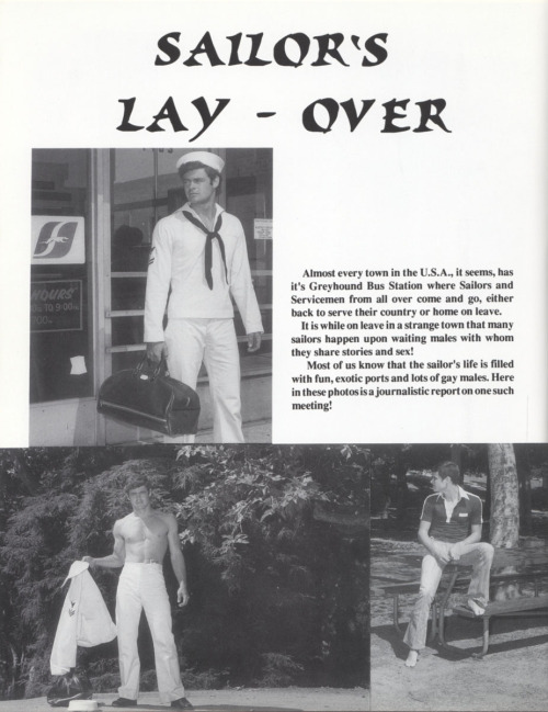 Sailor’s Layover:  Jay Bolin, a hard-up young sailor, on shore leave meets a new buddy, humpy 