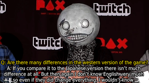 delsinsfire:Yoko Tarobeing Yoko Taro (I onlyincluded short versions of his answers, but if you’re in