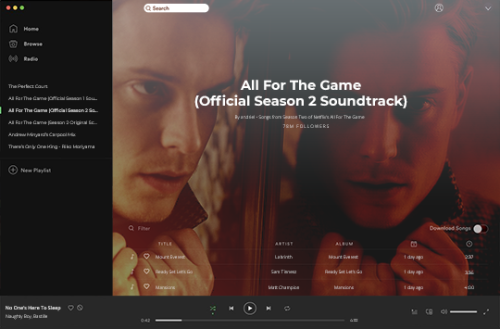 andriel:All For The Game (Original Series Soundtrack)Songs from Season Two of Netflix’s All For The 