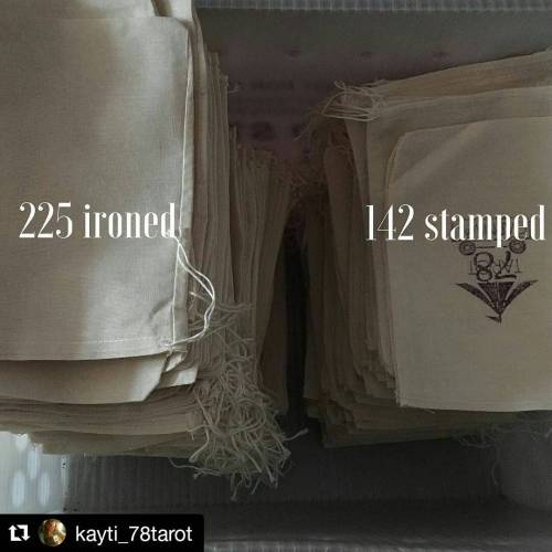 #Repost @kayti_78tarot with @repostapp ・・・ Operation make tarot bags update! Taking a break for lunc
