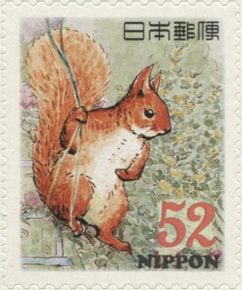 stamp-it-to-me:three 2015 Japanese stamps depicting illustrations by Beatrix Potter