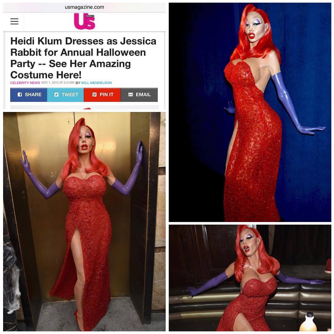 Heidi Klum slam the front gate with her Jessica Rabbit. I see why she is the queen