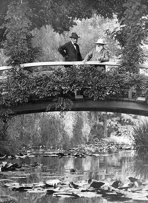 barcarole:
“ Claude Monet stands on the Japanese footbridge he painted throughout the years, 1922.
”