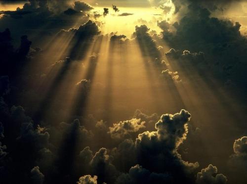 sixpenceee: Crepuscular rays are rays of sunlight that appear to radiate from the point in the sky w