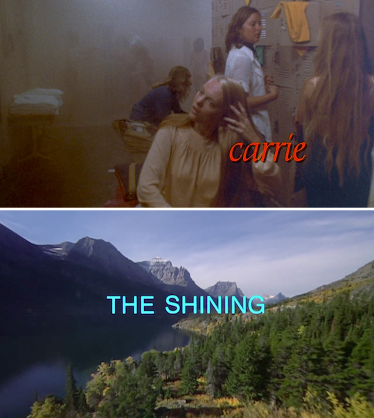 sharkchunks: Selected Stephen King adaptation title cards, about 3/8 of his total