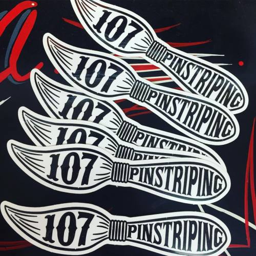 New 107 stickers #107 #107pinstriping #westtexaspinstriper #stickerapp