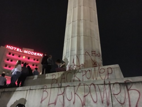 Nov 9 2016,New Orleans - The day after the election a crowd gathered around one of this cities more 