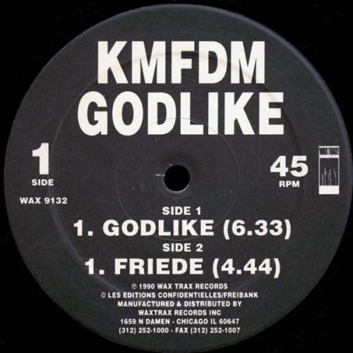 postpunkindustrial:KMFDM ‎– Godlike 12″Wax Trax!