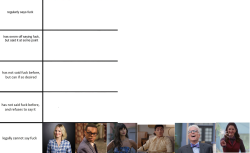 g0at0ad:noandpickles: Started watching The Good Place the other day. op how does it feel being the f