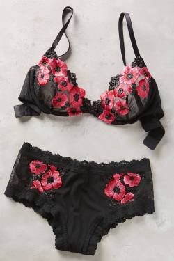placedeladentelle:  Embroidered set by Hanky Panky 