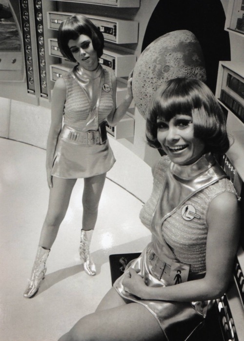 isabelcostasixties:  Futuristic outfits on the Moonbase set of UFO, a sci-fi series made by Gerry an