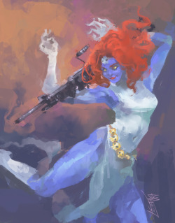 kirbyan:  DOODLE-Mystique by ~agathexu   Sexy as always