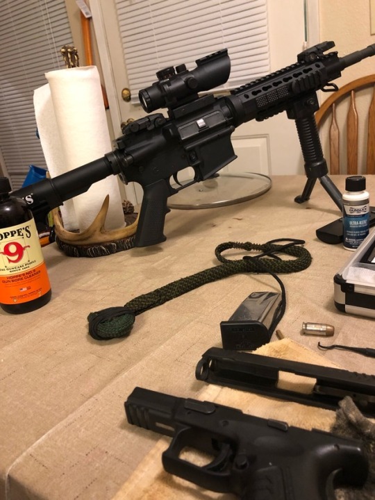 Doing a little weapons maintenance tonight 😊