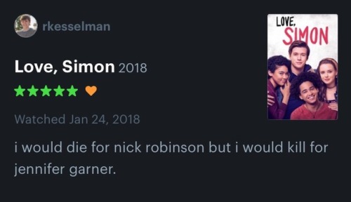 chrisandfem:some of my favorite reviews of Love, Simon (2018) so far