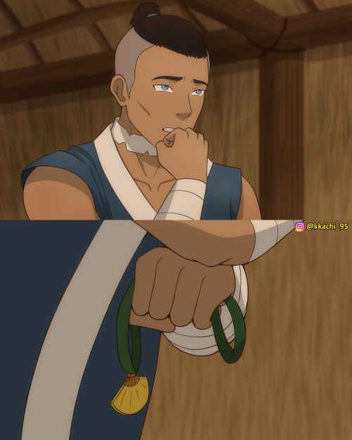 kkachi95: I recently read about wedding customs of the Ainu people, which inspired me to draw Sokka 