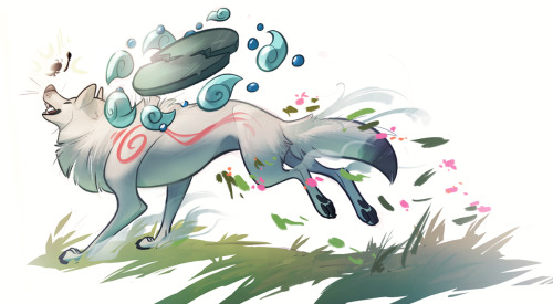 coconutmilkyway: i miss okami aaaah. such a beautiful game.  de-stress art. I wanna play this a