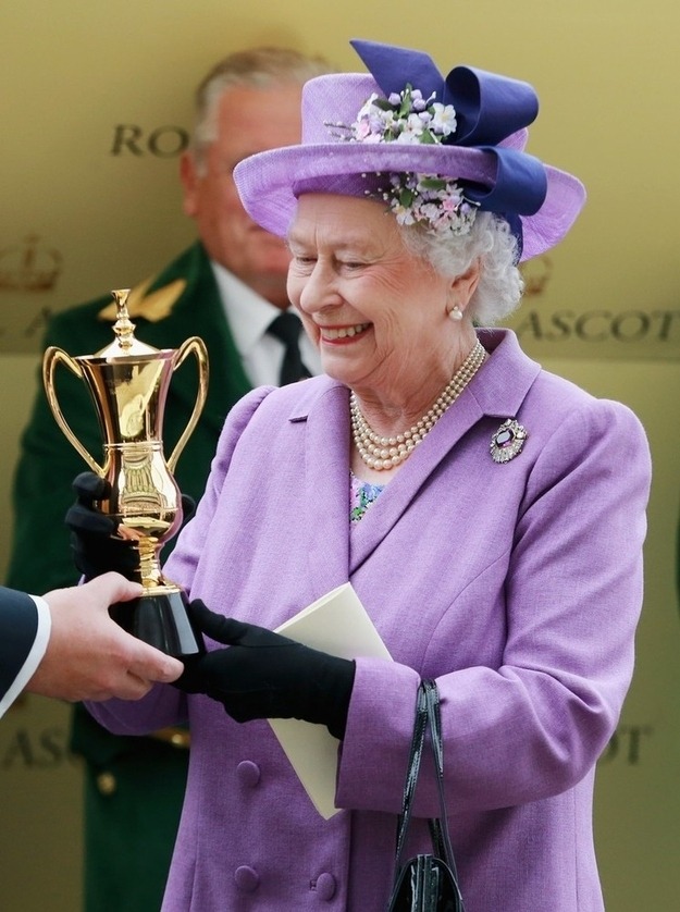  The Queen was VERY excited that her horse won The Royal Ascot’s Gold Cup.  
