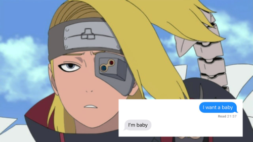 posted earlier on twitter. the akatsuki reacting to their s/o texting them ‘i want a baby’: a thread