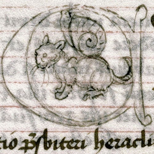 discardingimages:snail riding a catLetters of St. Augustine, Anjou 15th centuryMarseille, Biblioth&e
