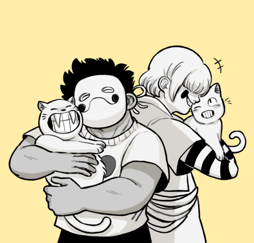OFFtober Day 15:  Zacharie and Sucre together! + kitty brothers to make up for that missed day 