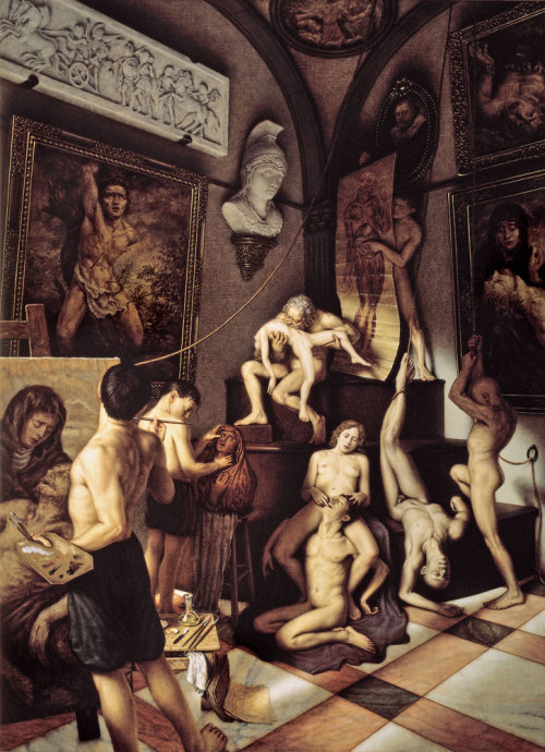 Dino Valls, Solve et Coagula, Temple de huevo y óleo / lienzo / tabla  165 x 122 cm, 1992 