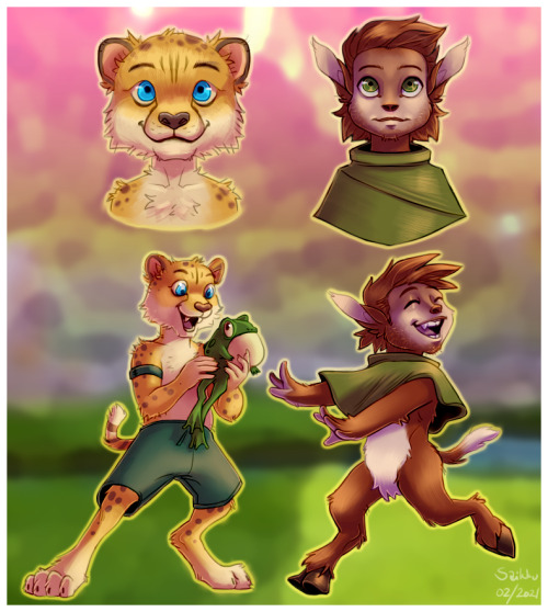 saikkuart:Surprise Spyro art!Hunter and Elora imagined as kids and as adults by mixing their origina