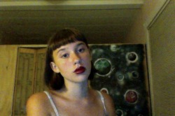 sometimes i put dark lipstick on at night