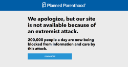 iscrystalmethvegan2theveganing:  outforhealth:  Well, this is a new low.Today, anti-abortion extremists briefly blocked any traffic from going to plannedparenthood.org— a site that 200,000 people count on every day for health info and services. If