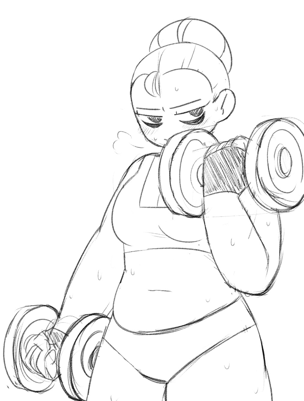 Rudy has some muscle under that chub of hers