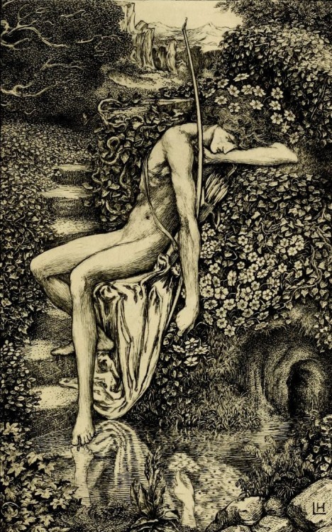 the-evil-clergyman:The Dying Narcissus, from
