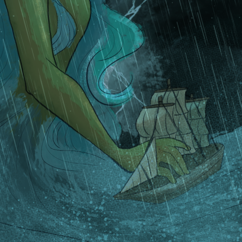 wouldntyoulichentoknow: tell me how it’s like far out at sea redraw of an old piece from early