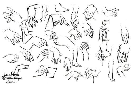 For Day-16 of Inktober 2019, I did some quick hand and feet studies. Hope ya like them! :D 